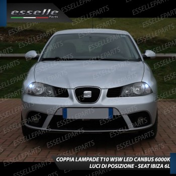Coppia Lampade T10 W5W 6 LED Canbus 6000K bianco SEAT IBIZA 6L Coppia Lampade T10 W5W 6 LED Canbus 6000K bianco SEAT IBIZA 6L