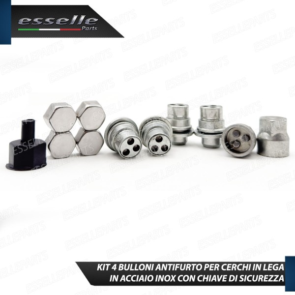 Kit 4 Bulloni In Acciaio Antifurto Cerchi In Ferro Per 124 Spider