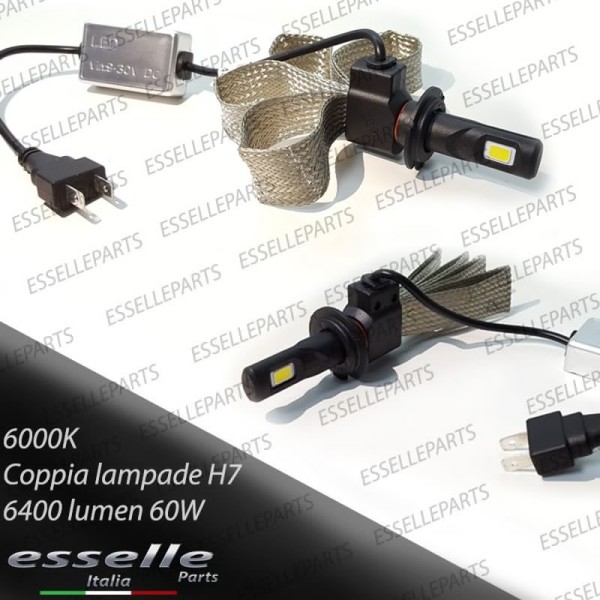 Kit Full LED H7 6400 LUMEN 6000K Abbaglianti SEAT IBIZA 6L con fari a parabola doppia