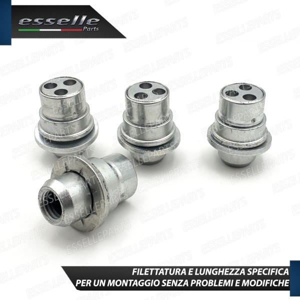 Kit 4 Bulloni In Acciaio Antifurto Cerchi In Ferro Per Chevrolet Trax