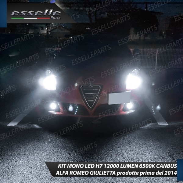 Kit Full LED H7 Monoled 12000 Lumen 6000K Alfa Romeo Giulietta Fino al 2013
