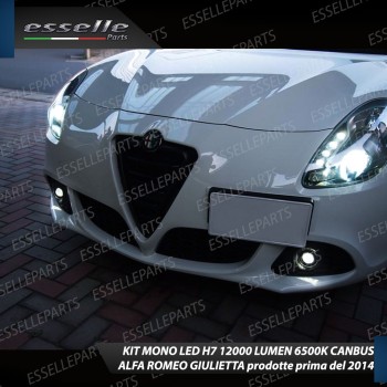 Kit Full LED H7 Monoled 12000 Lumen 6000K Alfa Romeo Giulietta Fino al 2013