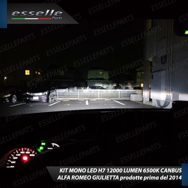 Kit Full LED H7 Monoled 12000 Lumen 6000K Alfa Romeo Giulietta Fino al 2013