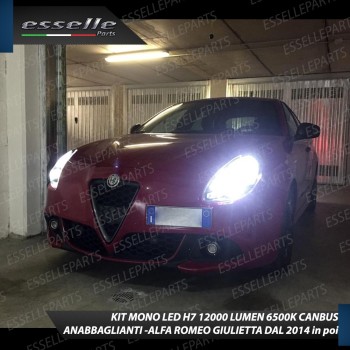 Kit Full LED H7 Monoled 12000 Lumen 6000K bianco ALFA ROMEO Giulietta Dal 2014