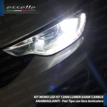 Kit Full LED H7 Monoled 12000 Lumen 6000K bianco Fiat Tipo Con Fari Lenticolari