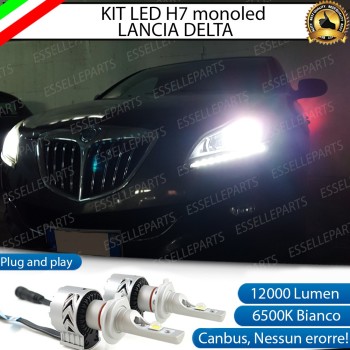 Kit Full LED H7 Monoled 12000 Lumen 6000K bianco Lancia Delta