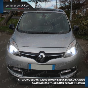Kit Full LED H7 Monoled 12000 Lumen 6000K Renault Scenic 3 Con Fari Lenticolari