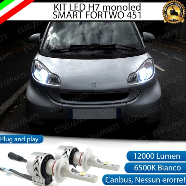 Kit Full LED H7 coppia lampade monoled SMART FORTWO 451