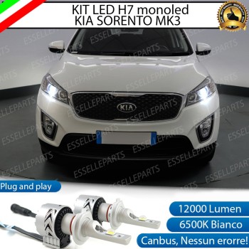 Kit Full LED H7 MonoLED Per Kia Sorento 3 Anabbaglianti 12000 Lumen 6000K Bianco