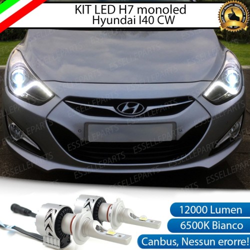 Kit Full LED H7 Monoled 12000 Lumen 6000K bianco HYUNDAI I40 Fino al 2013