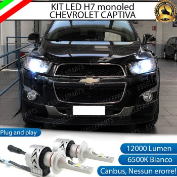 Kit Full LED H7 Monoled 12000 Lumen 6000K bianco CHEVROLET Captiva Restyling Kit Full LED H7 Monoled 12000 Lumen 6000K bianco CHEVROLET Captiva Restyling