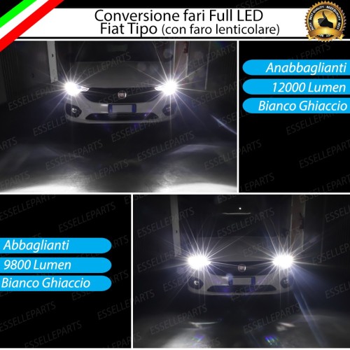 Conversione Fari Full LED 6000K bianco Fiat Tipo Con Fari Lenticolari