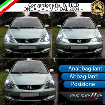 Conversione Fari Full LED 6000K bianco Honda Civic 7G