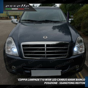 Conversione Fari Full LED per Ssangyong Rexton 6000K Bianco Ghiaccio Canbus
