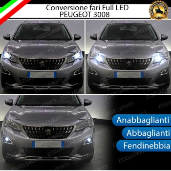 Kit Fari LED Completi Per Peugeot 3008 MK2 6000K Bianco