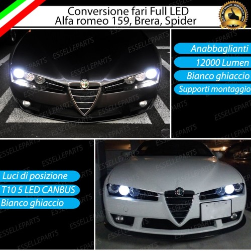 Conversione Anabbaglianti LED + Luci di posizione LED per Alfa Romeo Spider bianco