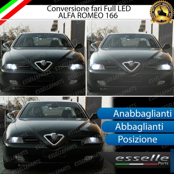 Conversione Fari Full LED 6000K bianco Alfa Romeo 166 Pre-Restyling