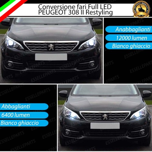 Conversione Fari Full LED conversione mono led PEUGEOT 308 MK2 Con Fari Lenticolari