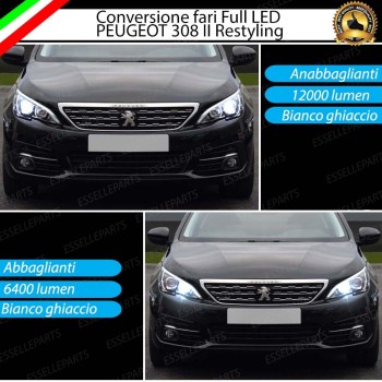 Conversione Fari Full LED conversione mono led PEUGEOT 308 MK2 Con Fari Lenticolari
