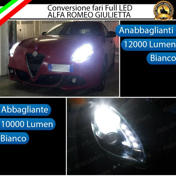 Conversione Fari Full LED 6000K bianco Alfa Romeo Giulietta Dal 2014