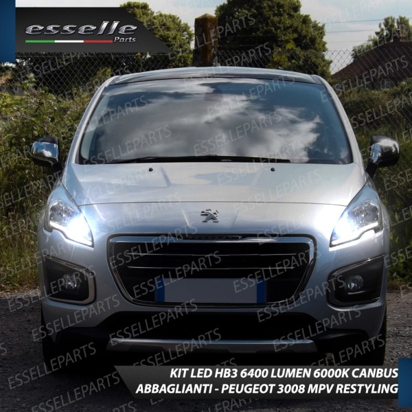 Kit Full LED HB3 6400 Lumen 6000K bianco Abbaglianti PEUGEOT 3008 RESTYLING