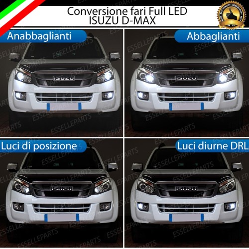 Conversione Fari Full LED 12000LM + 6400LM ISUZU D-MAX MK2 con Fari Lenticolari