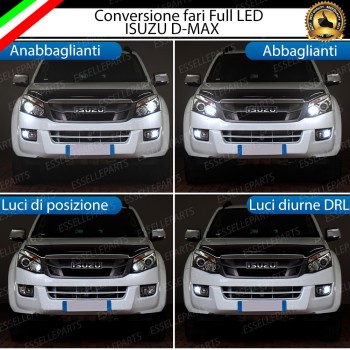Conversione Fari Full LED 12000LM + 6400LM ISUZU D-MAX MK2 con Fari Lenticolari