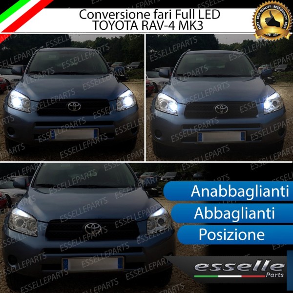 Conversione Fari Full LED per Toyota Rav4 MK3 6000K Bianco Ghiaccio Canbus