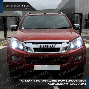 Conversione Fari Full LED 9600LM + 6400LM ISUZU D-MAX MK2 con Fari Lenticolari