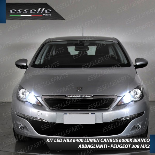 Conversione Fari Full LED 6000K bianco PEUGEOT 208 con fari a parabola