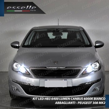Conversione Fari Full LED 6000K bianco PEUGEOT 208 con fari a parabola