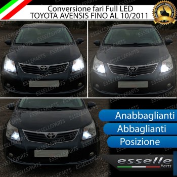 Conversione Fari Full LED 9600LM + 6400LM + 330LM Toyota Avensis MK3