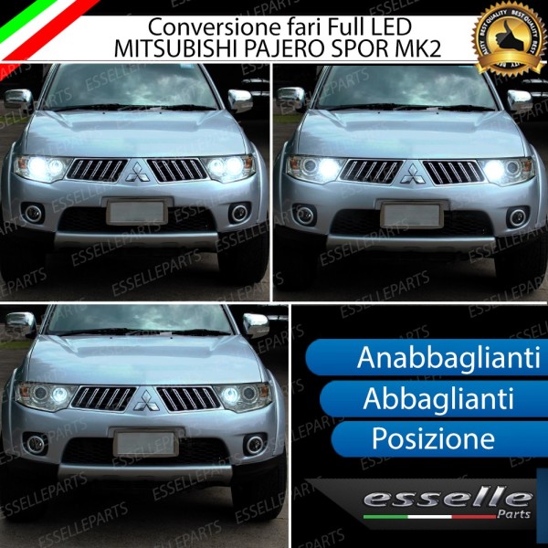 Conversione Fari Full LED per Mitsubishi Pajero Sport MK2 6000K Bianco Canbus