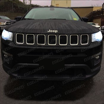 Conversione Fari Full LED 6000K bianco per Jeep Compass MK2 con fari a parabola