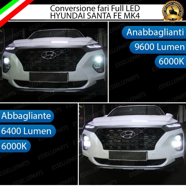 Conversione Fari Full LED 6000k canbus HYUNDAI SANTA FE 4