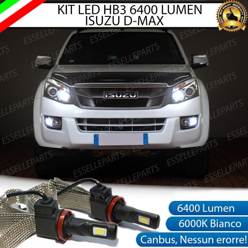 Kit Full LED HB3 6400 Lumen 6000K Abbaglianti ISUZU D-MAX MK2 con Fari Lenticolari