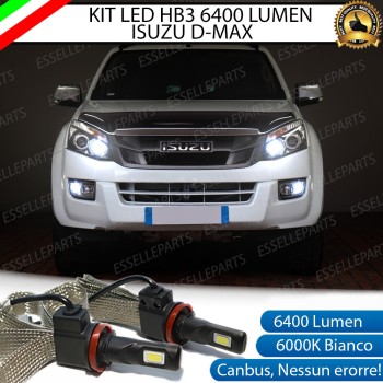 Kit Full LED HB3 6400 Lumen 6000K Abbaglianti ISUZU D-MAX MK2 con Fari Lenticolari