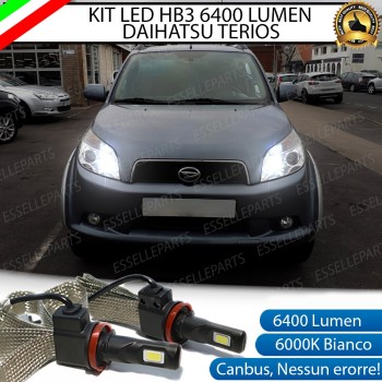 Kit Full LED HB3 6400 Lumen 6000K Abbaglianti DAIHATSU TERIOS 2 con Fari Lenticolari