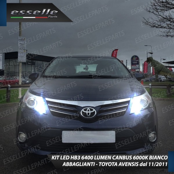 Kit Full LED HB3 6400 Lumen 6000K bianco Abbaglianti TOYOTA AVENSIS T27 RESTYLING