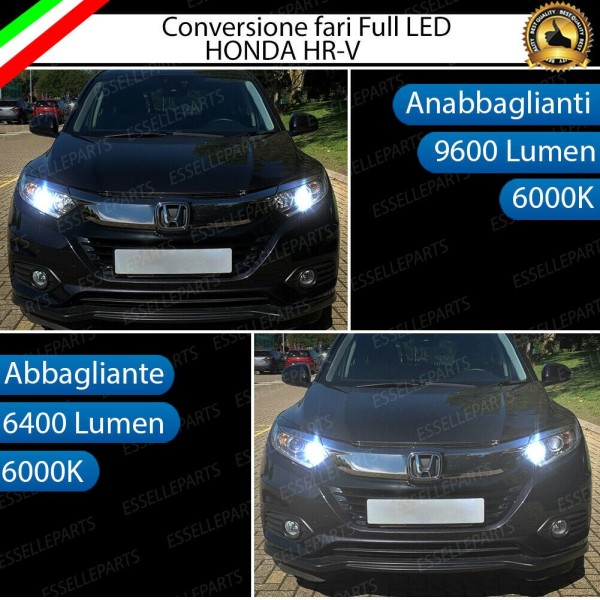 Conversione Fari Full LED 9600LM + 6400LM HONDA HR-V MK2 con faro lenticolare