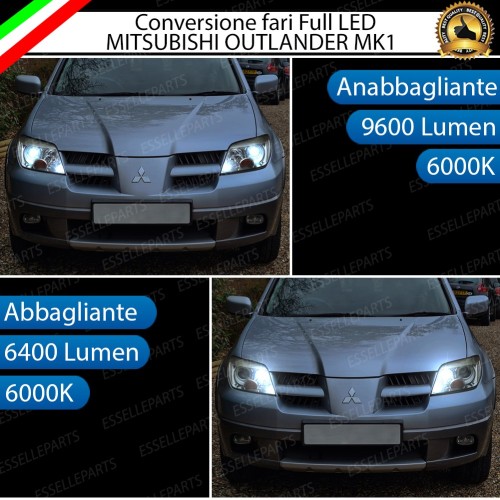 Conversione Fari Full LED MITSUBISHI OUTLANDER MK1 Con fari Lenticolari