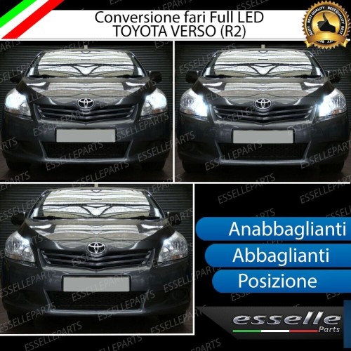 Conversione Fari Full LED per Toyota Verso R2 6000K Bianco Ghiaccio Canbus