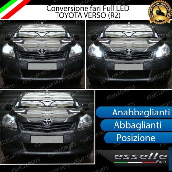 Conversione Fari Full LED per Toyota Verso R2 6000K Bianco Ghiaccio Canbus