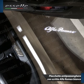 Coppia placchette LED con logo SCRITTA ALFA ROMEO per ALFA ROMEO BRERA