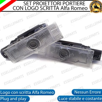 Coppia placchette LED con logo SCRITTA ALFA ROMEO per ALFA ROMEO 166