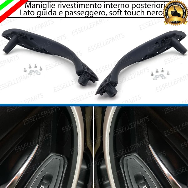 Maniglie Interne Bmw Serie 3 F30 F31 Posteriori Lato Guida Lato Passeggero Nero