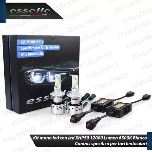 Full LED H7 Monoled 12000 Lumen 6000K SKODA ROOMSTER con fari lenticolari