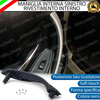 Maniglia Interna Posteriore Lato Guida Soft Touch Nero Bmw Serie 3 GT F34