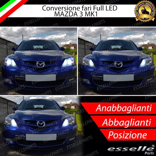 Conversione Fari Full LED 6000k canbus MAZDA 3 I Luce Bianca No Error
