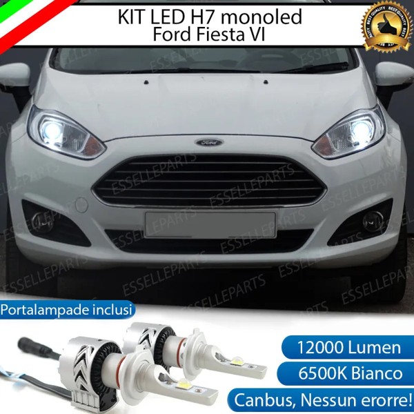 Kit Full LED H7 Monoled 12000 Lumen 6000K FORD FIESTA MK6 con fari lenticolari